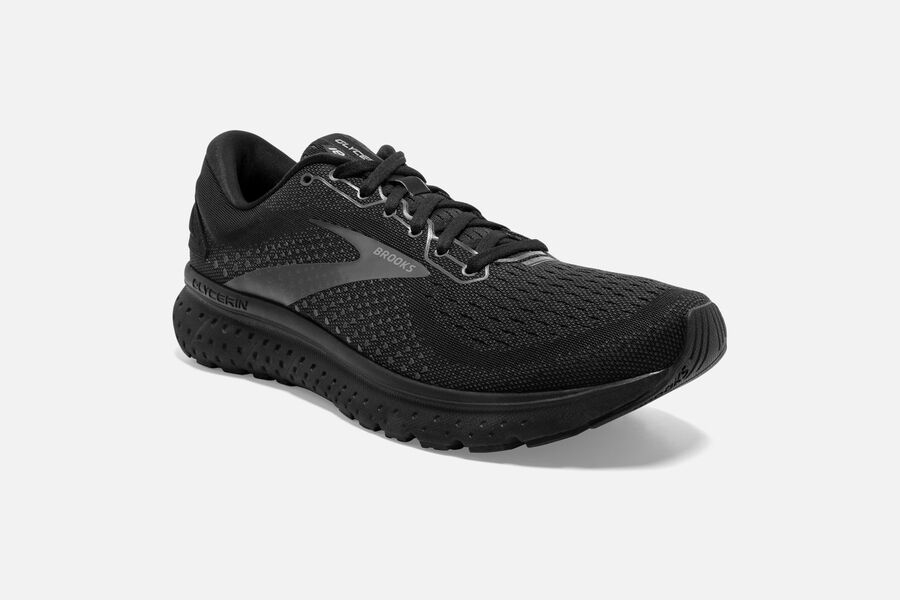 Brooks Israel Glycerin 18 Road Running Shoes Mens - Black - BQH-915043